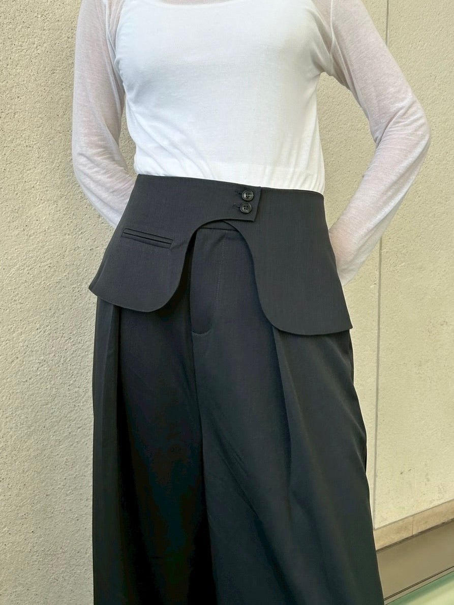 LAYERED FLAP TUCK PANTS 2130