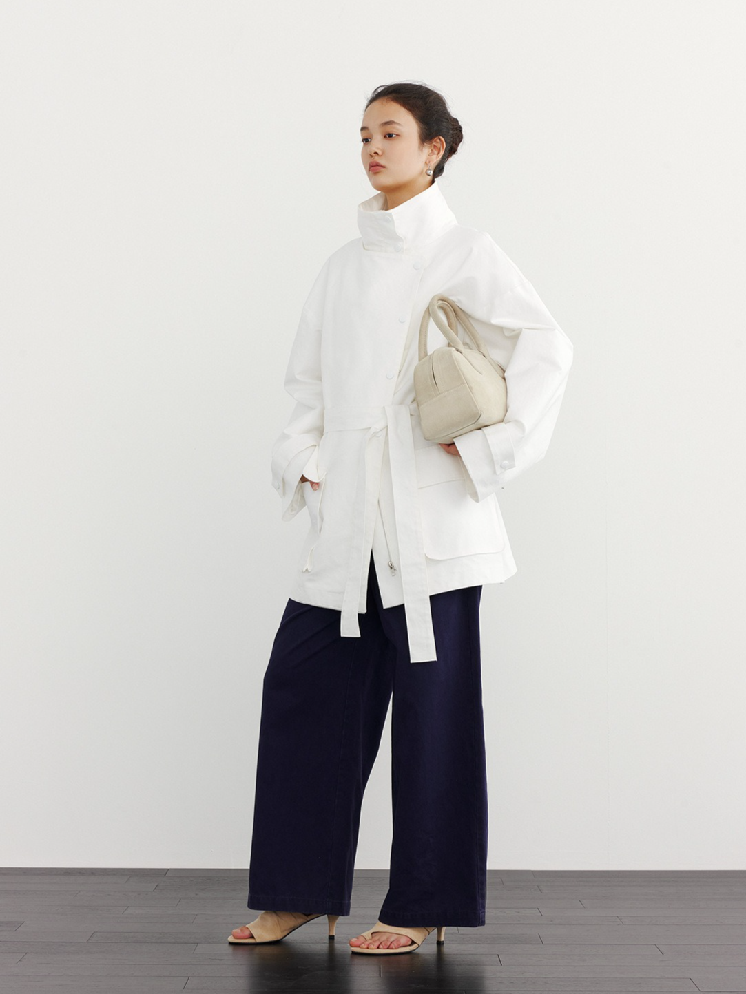OVERSIZED STAND COLLAR COAT 2128