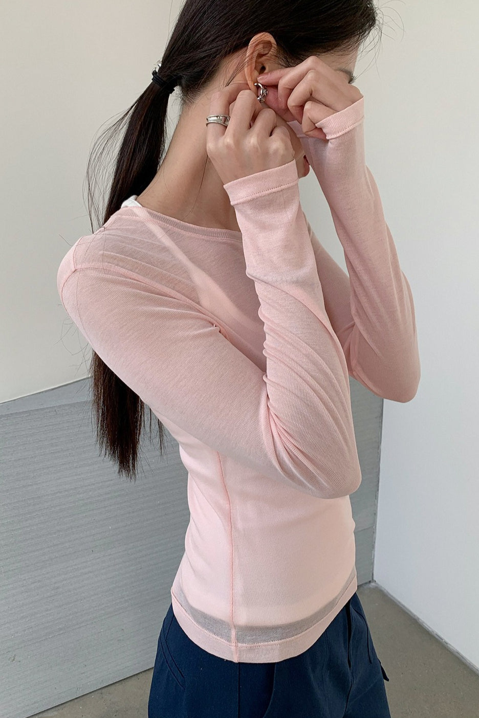 MULTI COLOR SHEER TOP 2307