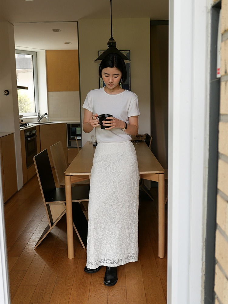 レースロングスカート 2196
