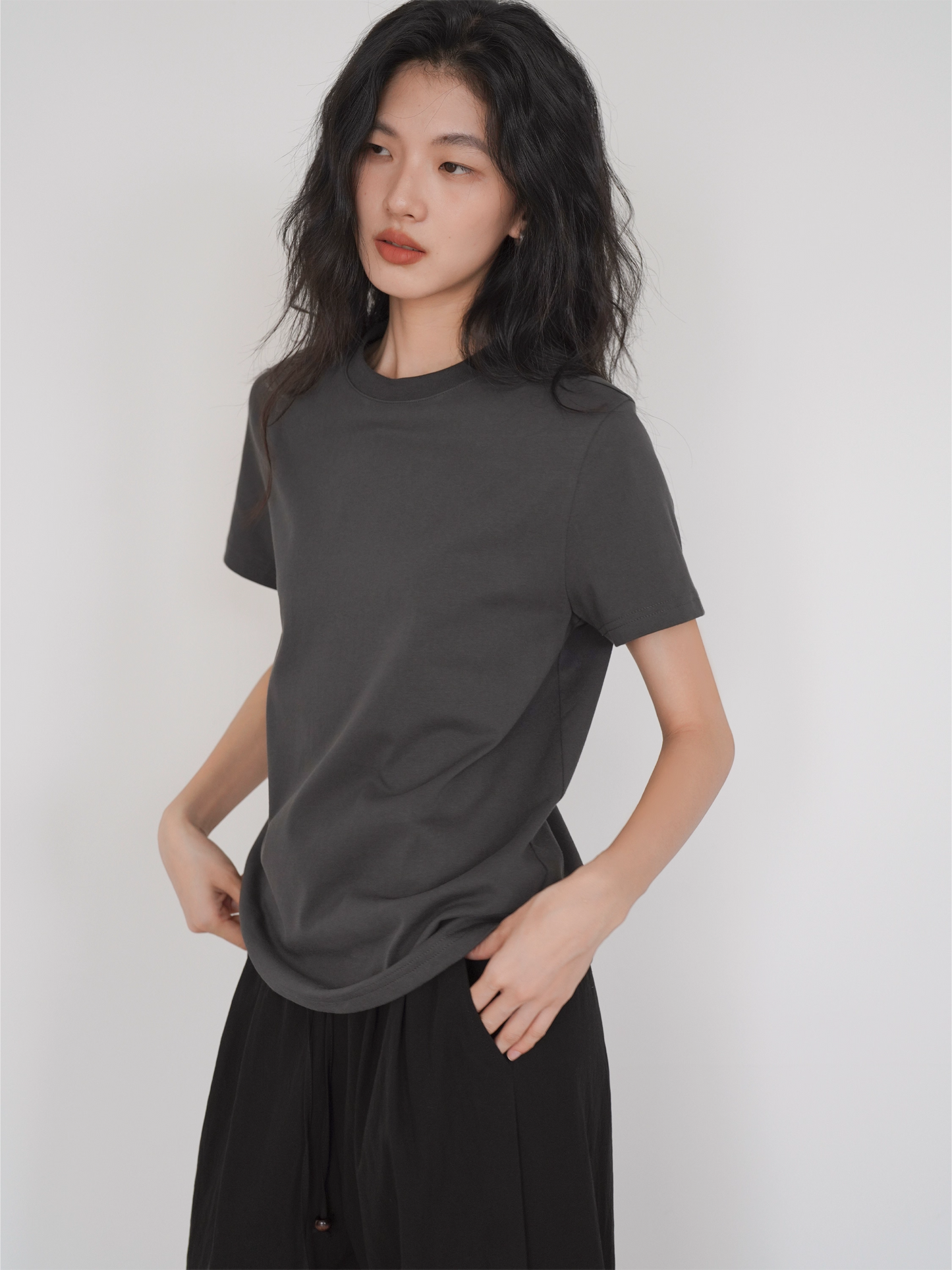 ベーシッククルーネックTシャツ 2094
