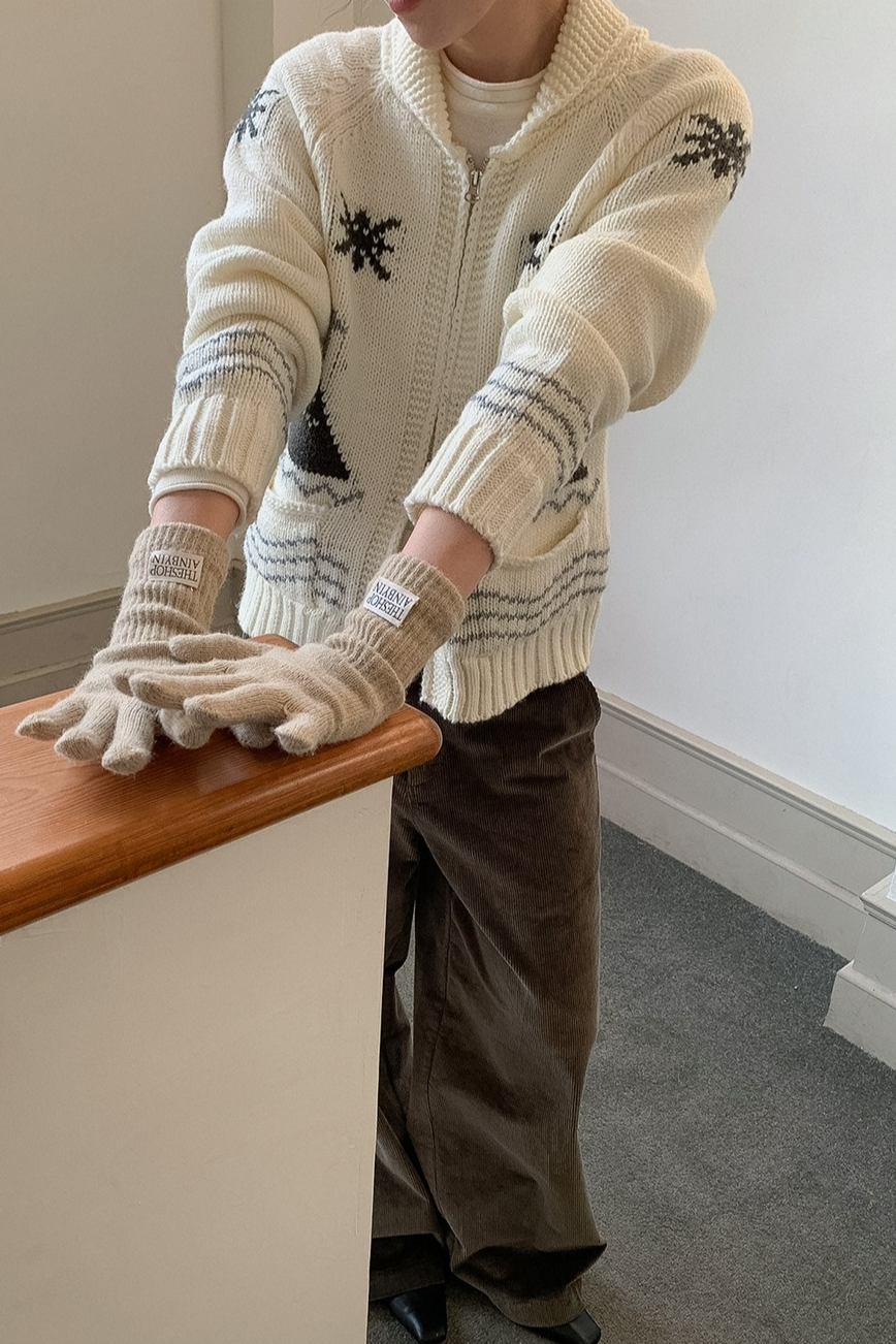 ノルディック柄ジップニット 2217
