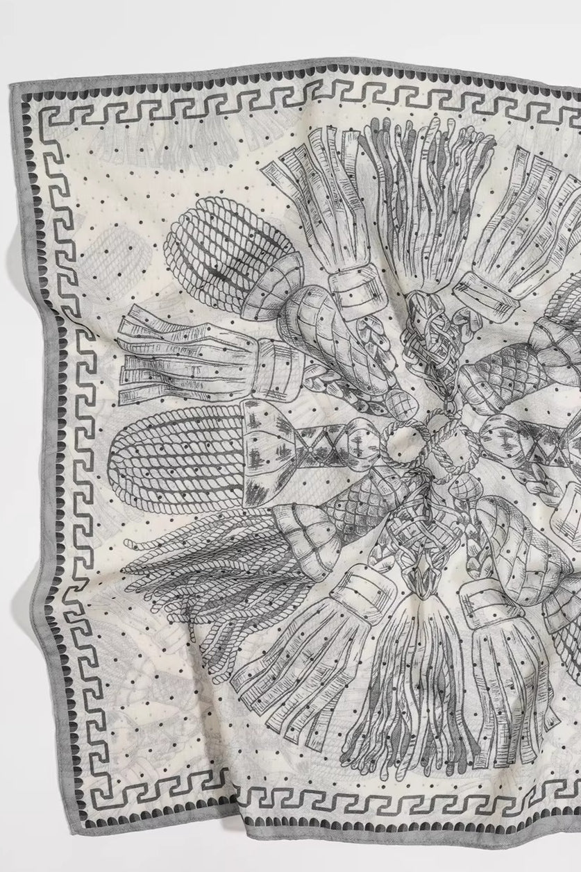 ヴィンテージライクプリントスカーフ 2277