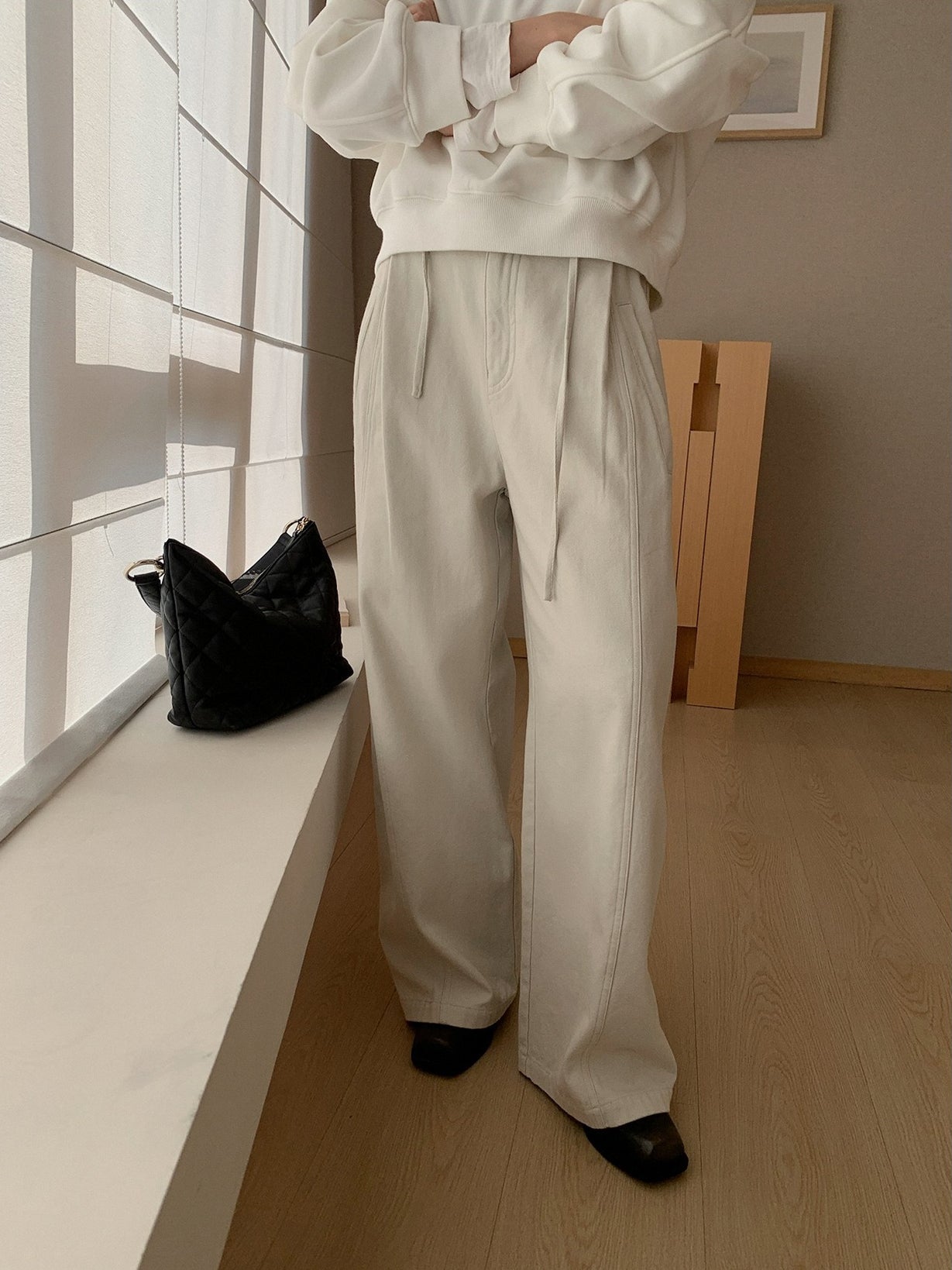 CORD BELT COCOON PANTS 2502