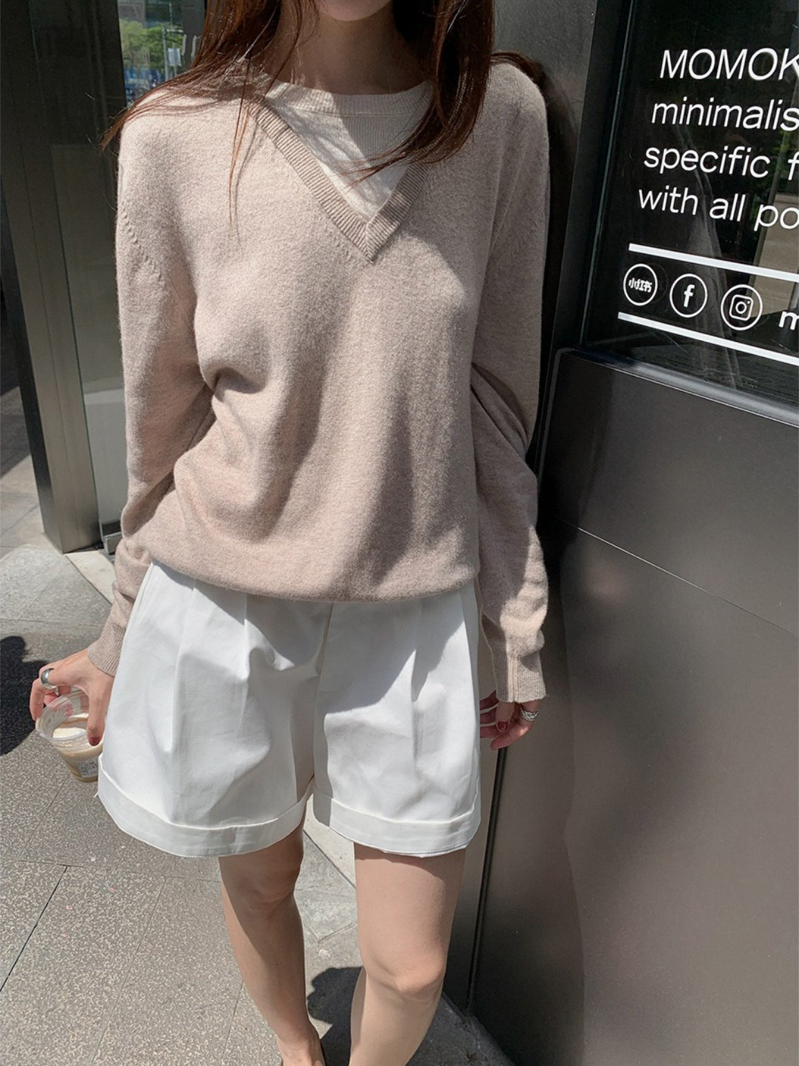 LAYERED-LOOK MINIMAL KNIT 2454