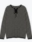 LACE-UP STRIPE KNIT 2489