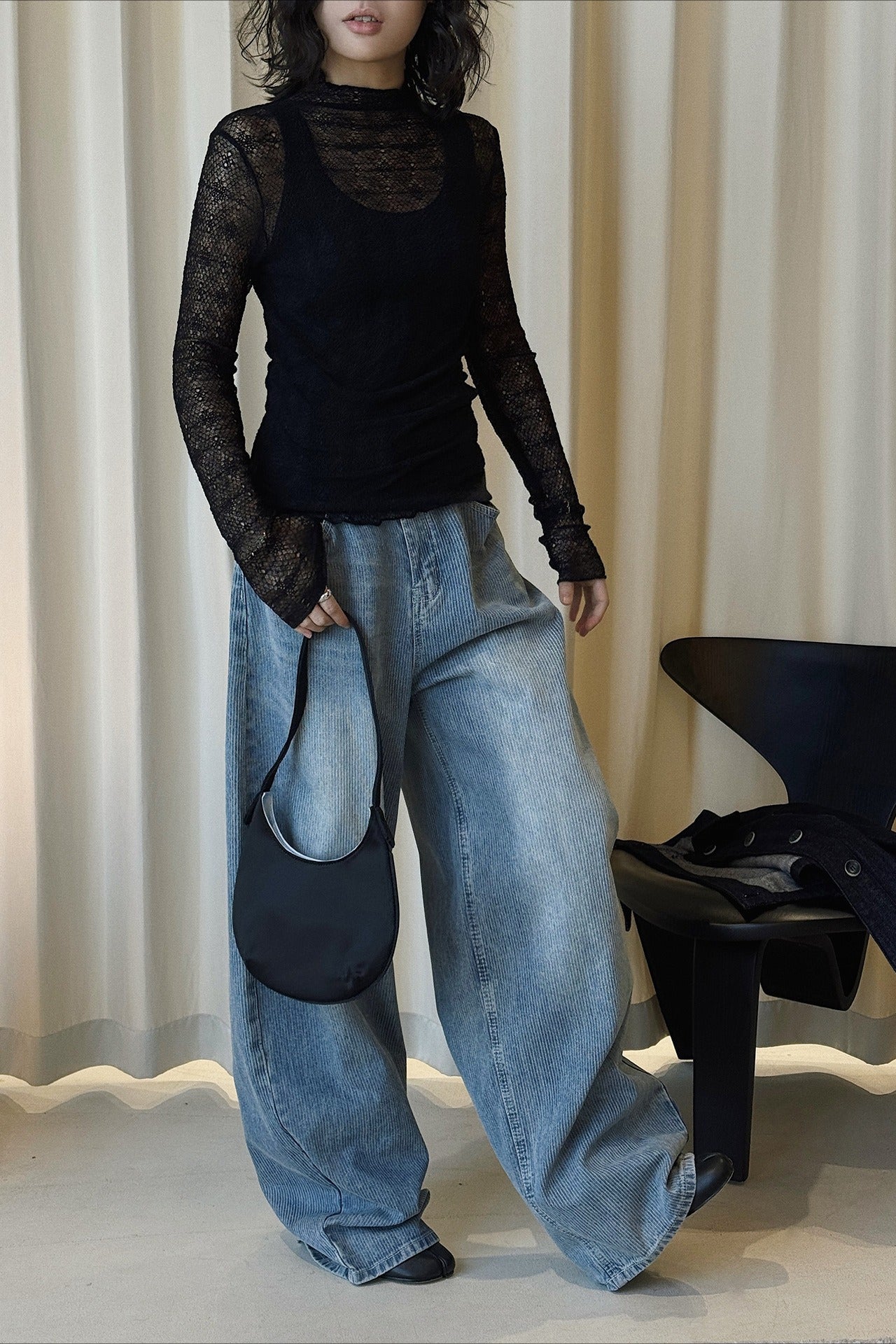 シアーレースプチハイネックトップス 2271