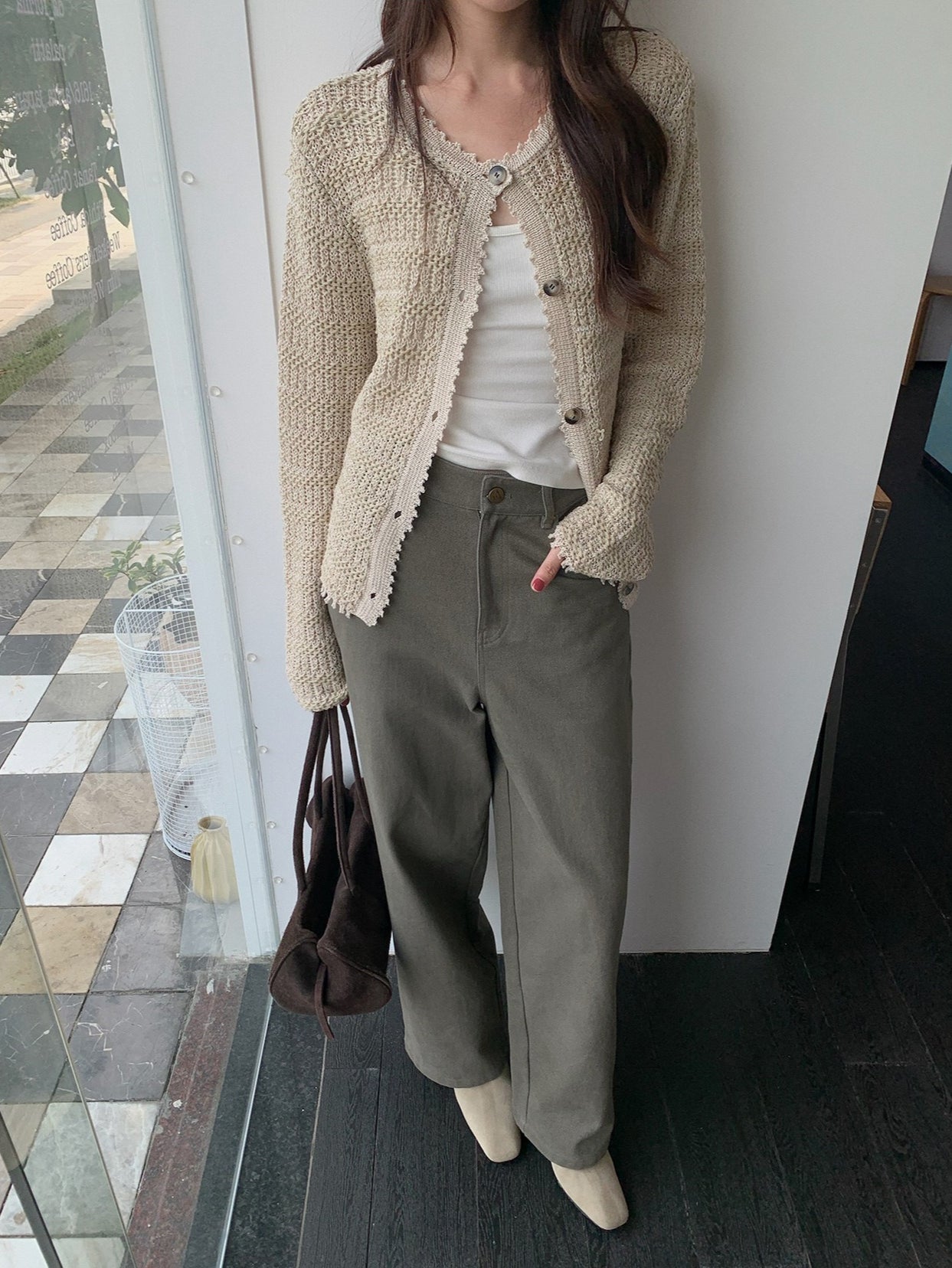 VINTAGE TEXTURED CARDIGAN 2458