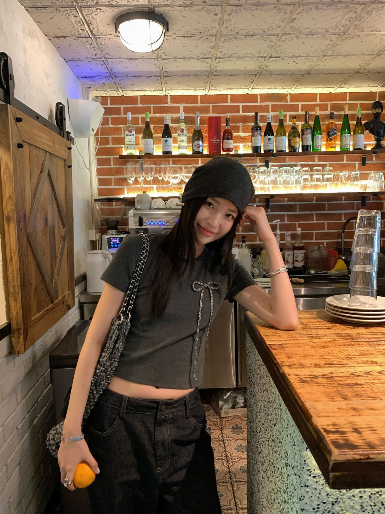 コンパクトリボンデザインTシャツ 2115