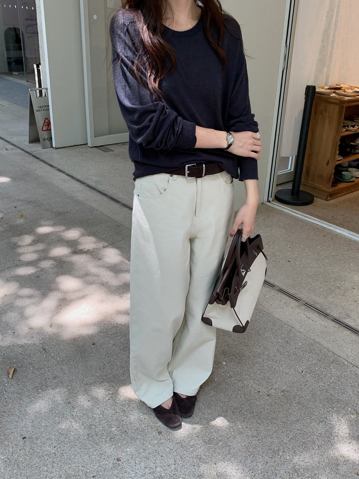 HIGH-WAIST STRAIGHT PANTS 2456