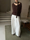 BELTED WIDE PANTS 2483