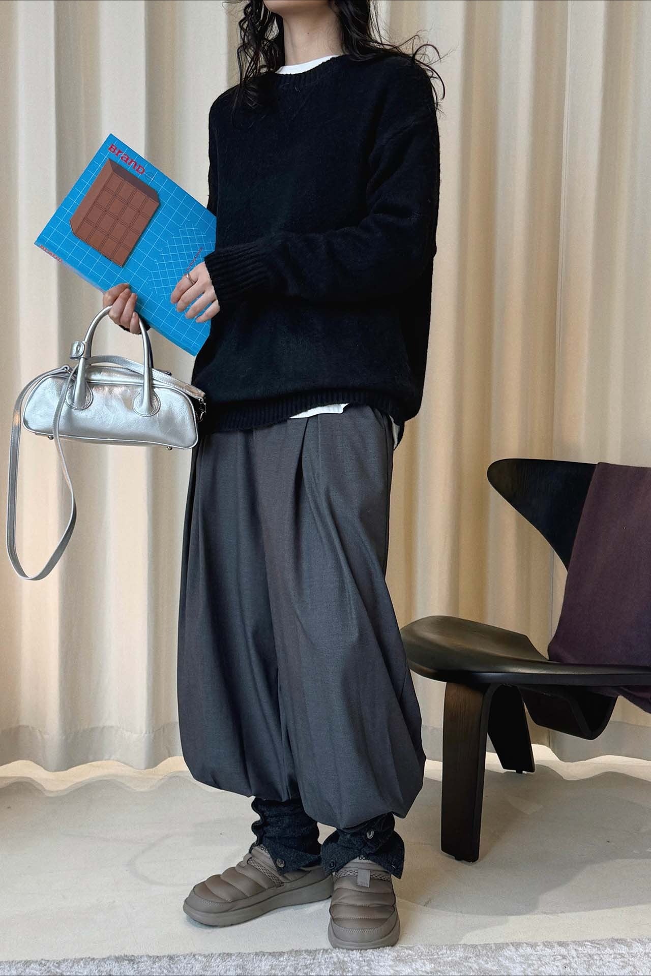 ニットトップ ショートパンツ セットアップ 2266