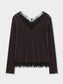 SHEER VELVET LACE V-TOP 2470