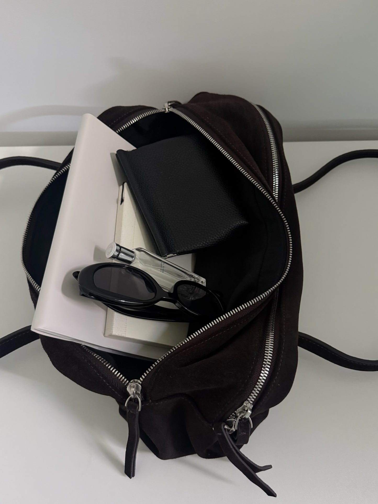 SUEDE WIDE BOSTON BAG 2495