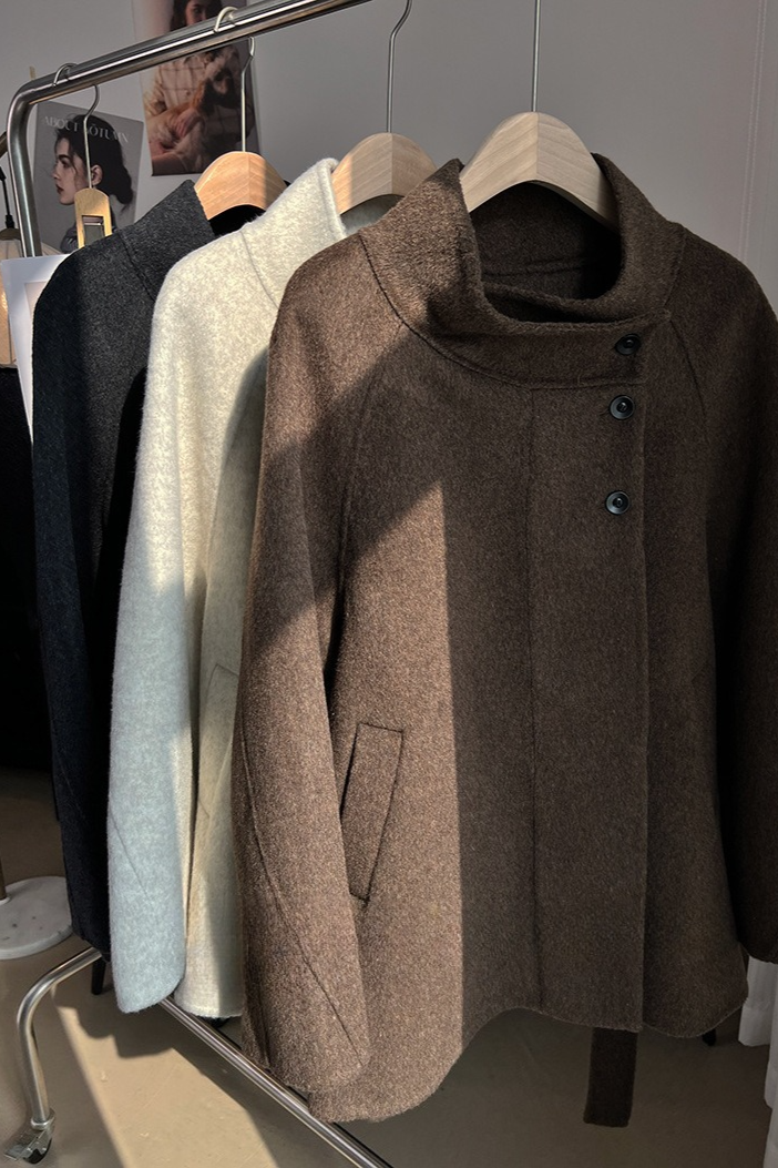 スタンドカラーウールコート 2221