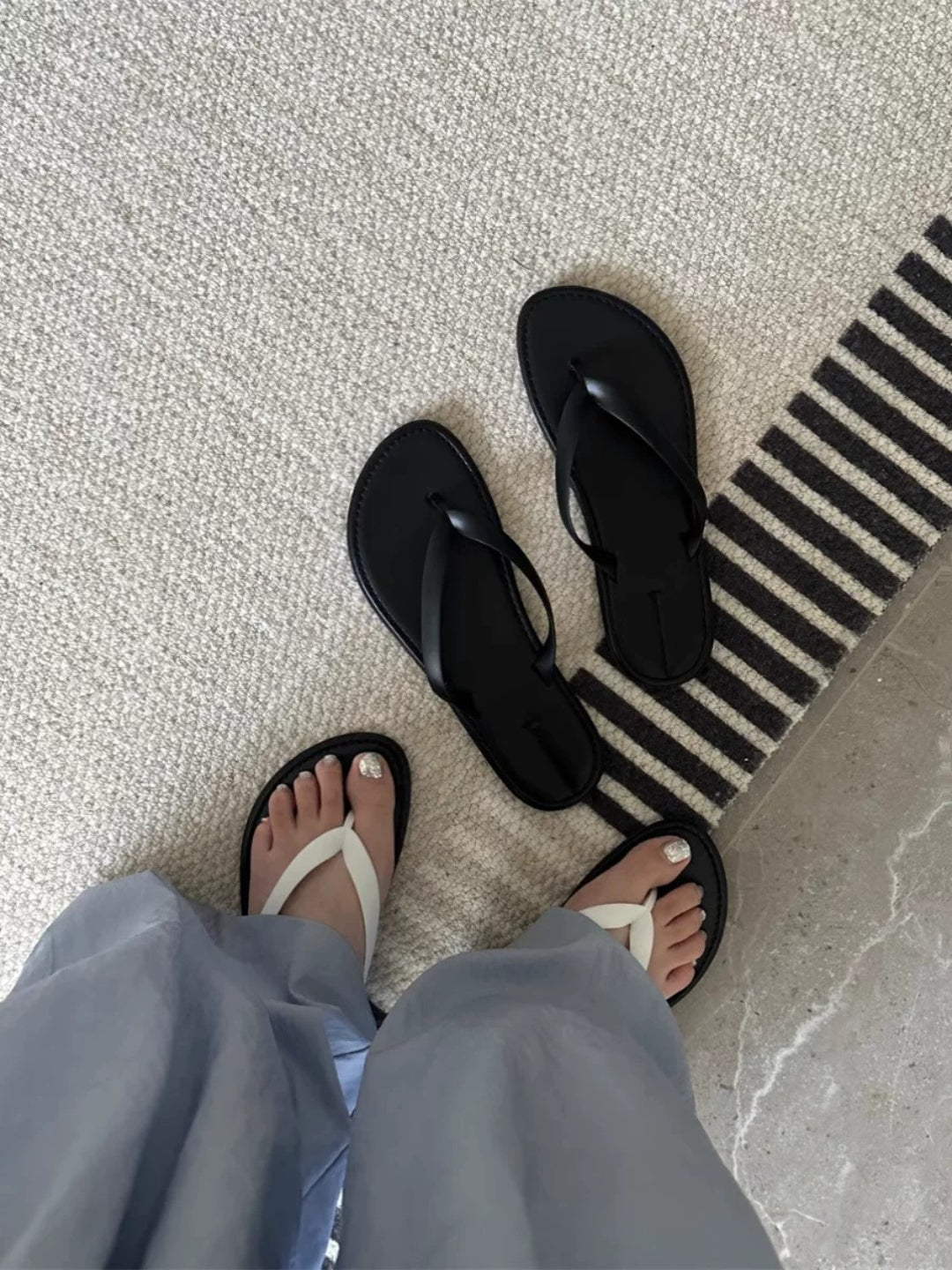 レザークロスサンダル 2383