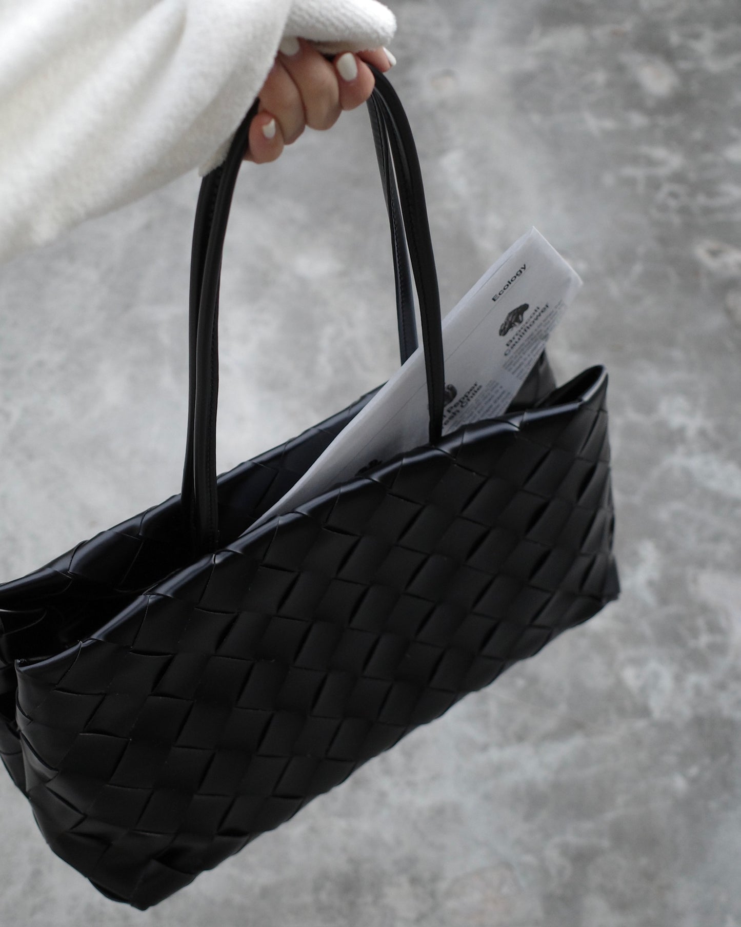 レザー編み込みショルダーバッグ 2139