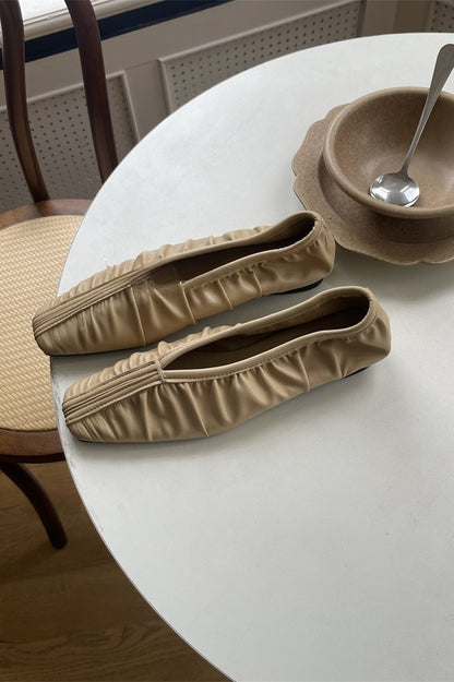 GATHERED FLAT SHOES 2280
