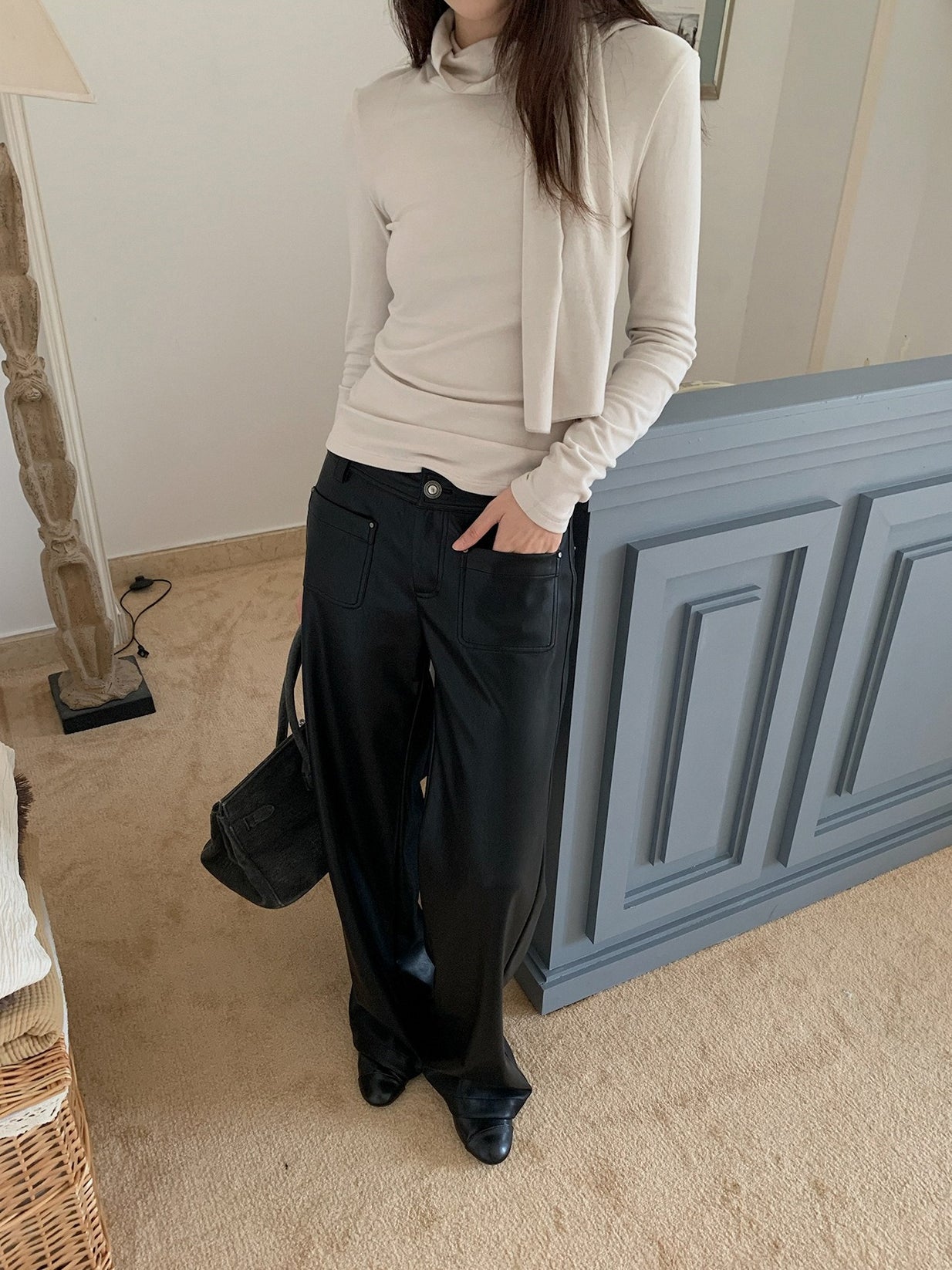 PU LEATHER PANTS 2491