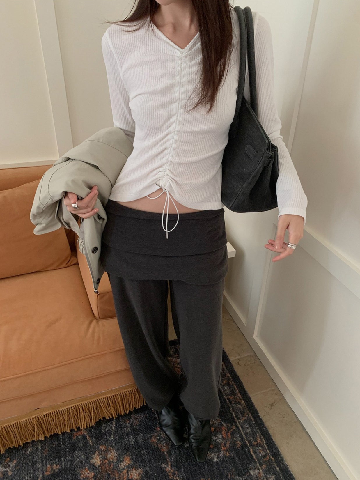 LAYERED KNIT JOGGERS 2466