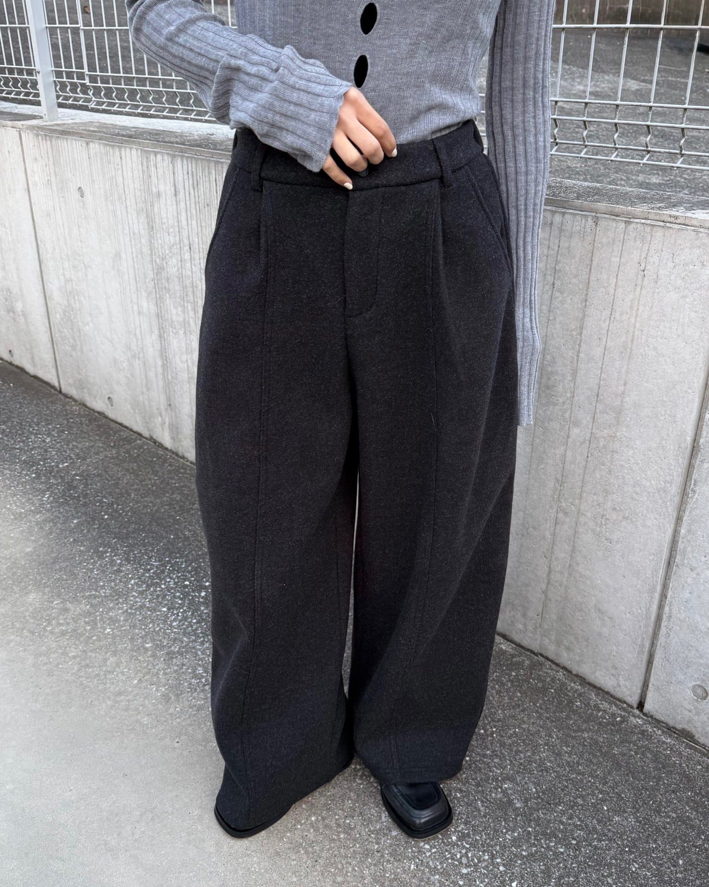 STRAIGHT WIDE PANTS 2222
