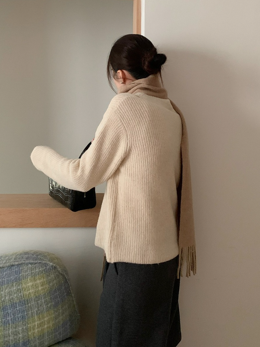 レイヤードプチハイネックニット 2210