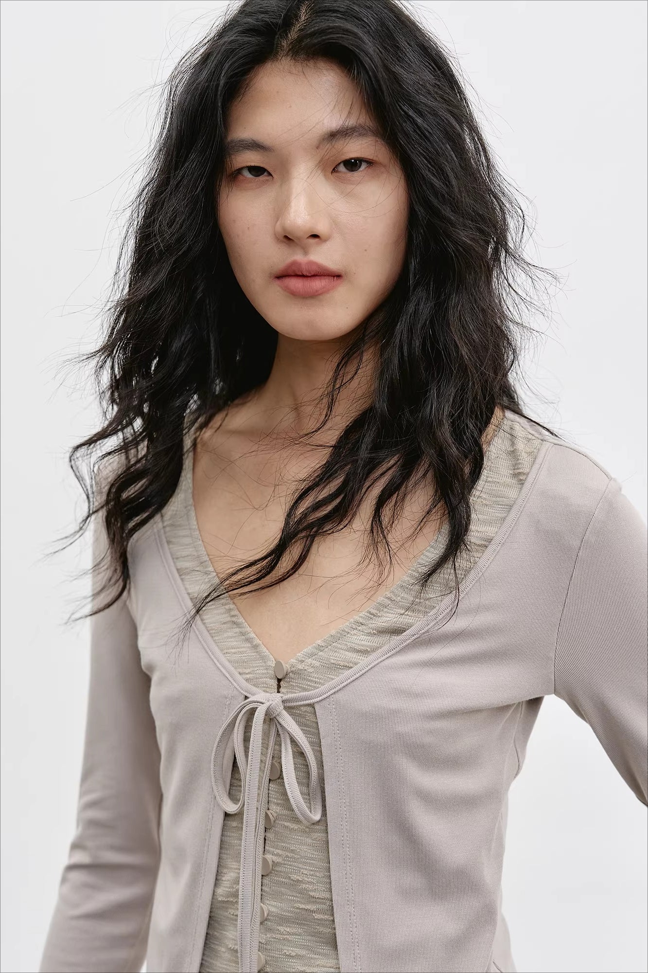 レイヤードVネックトップス 2294