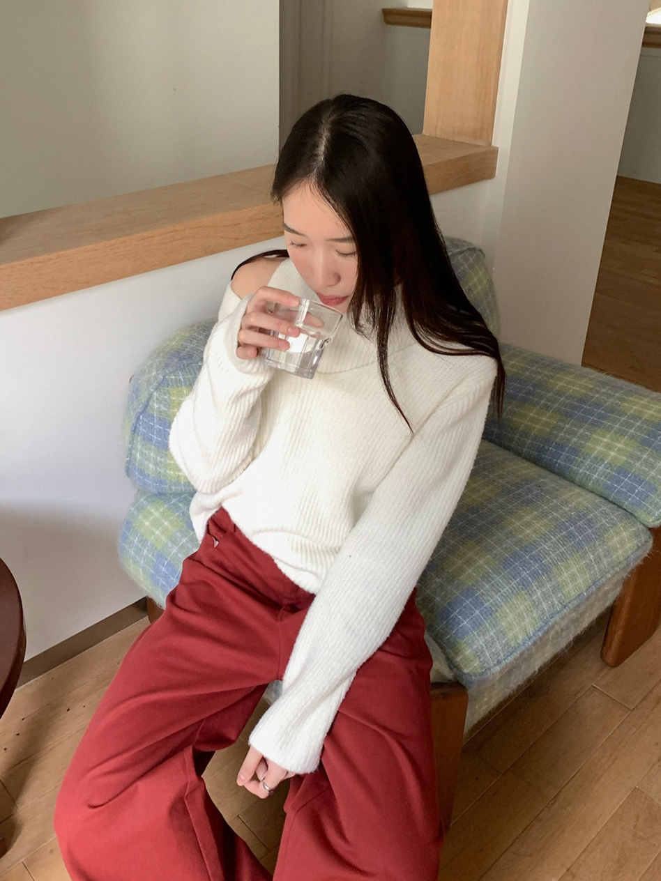 レイヤードプチハイネックニット 2210