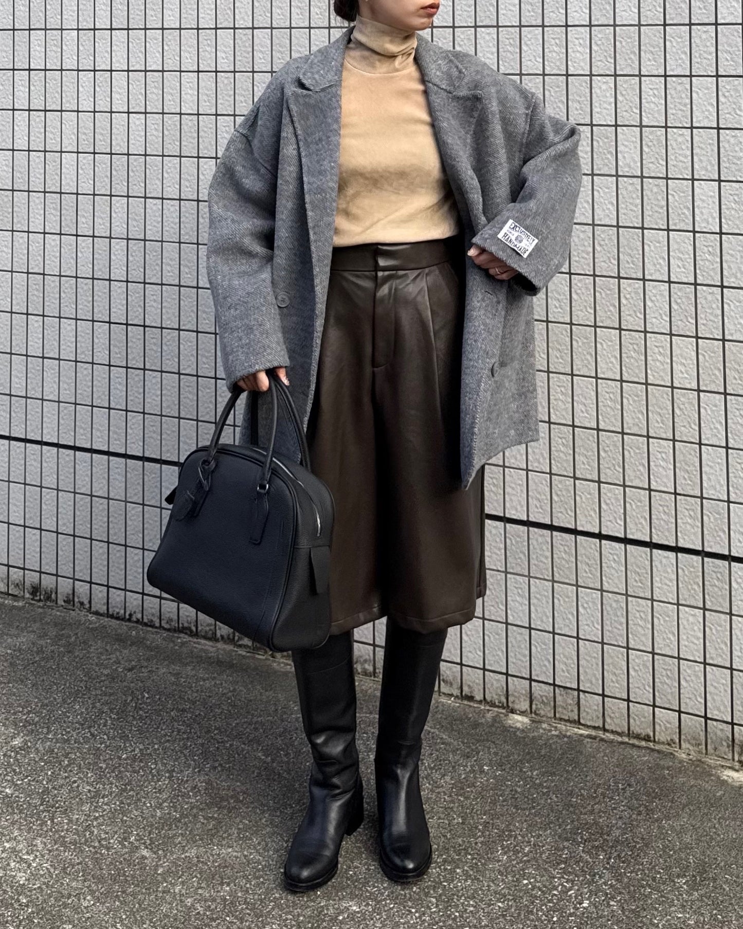 フェイクレザーガウチョパンツ 2225