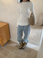 TIE WAIST GATHER TEE 2518