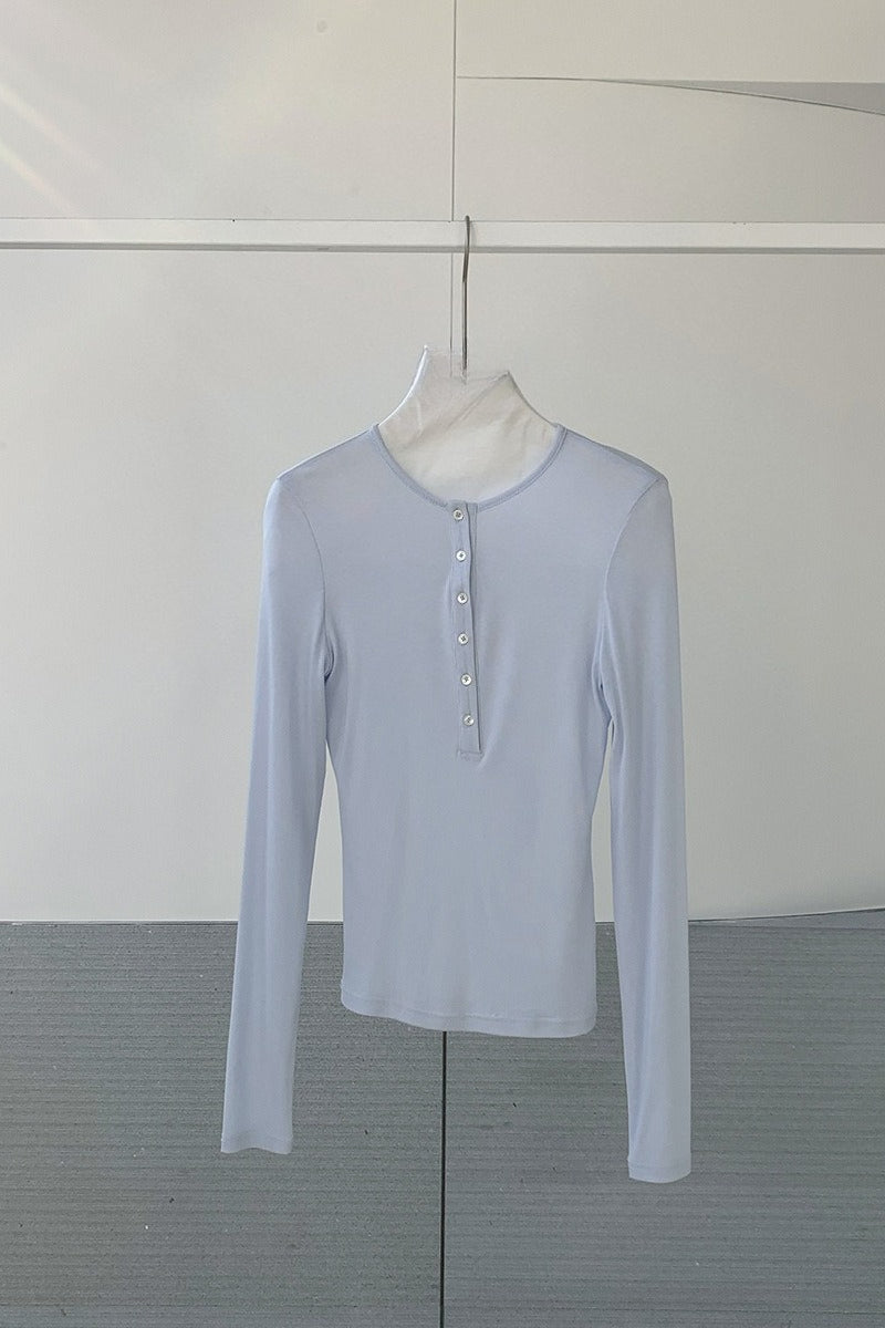 BUTTON HENLEY TOP 2314