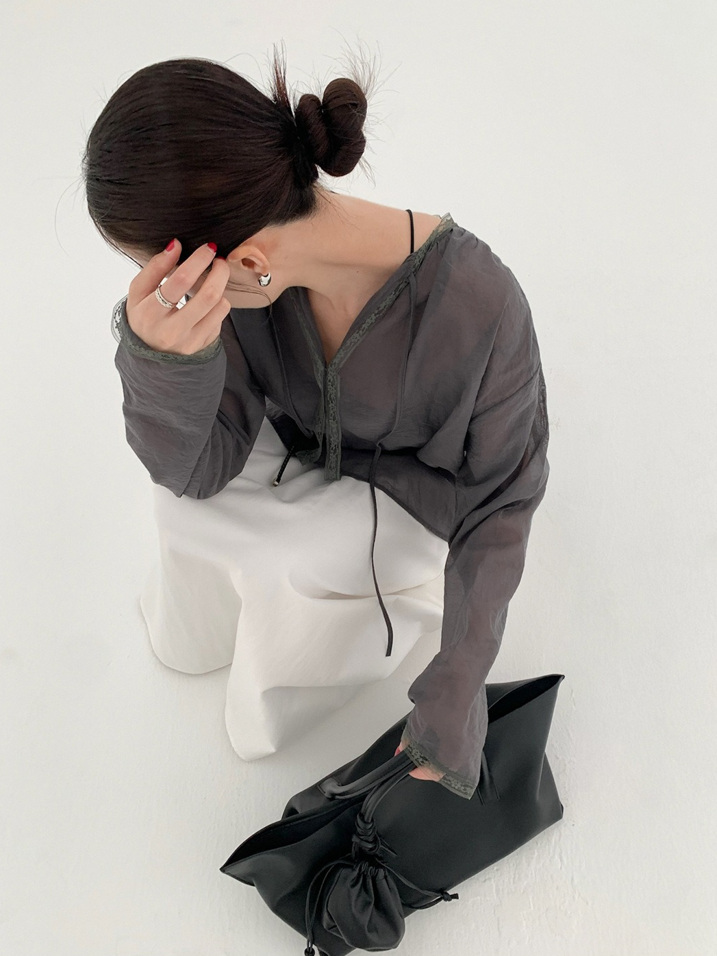 SHEER TIE-NECK BLOUSE 2131