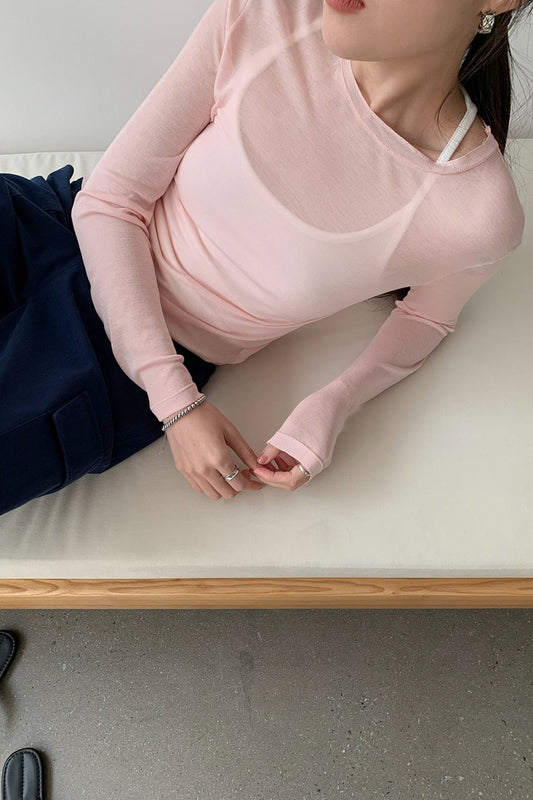 MULTI COLOR SHEER TOP 2307