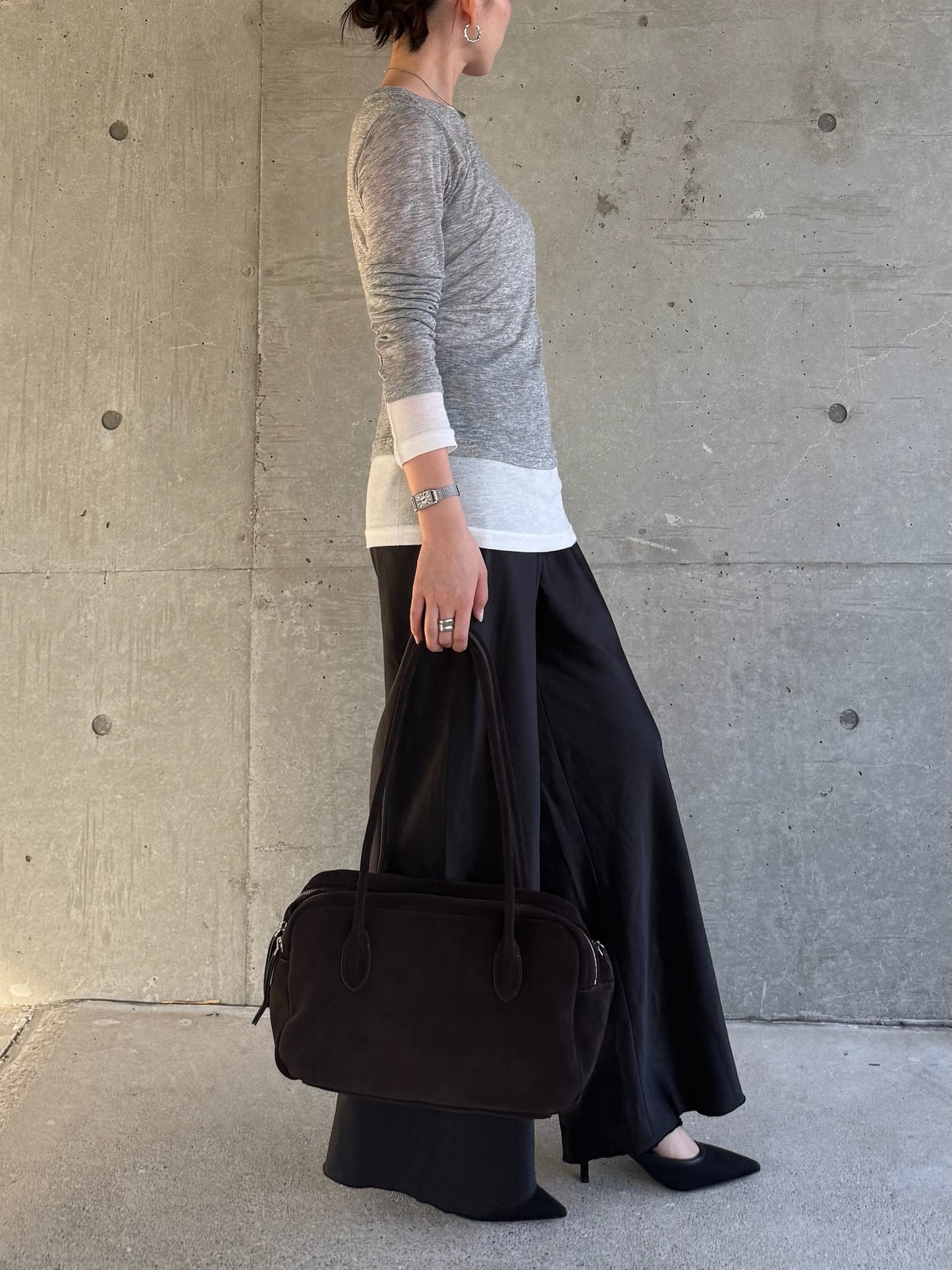 SUEDE WIDE BOSTON BAG 2495