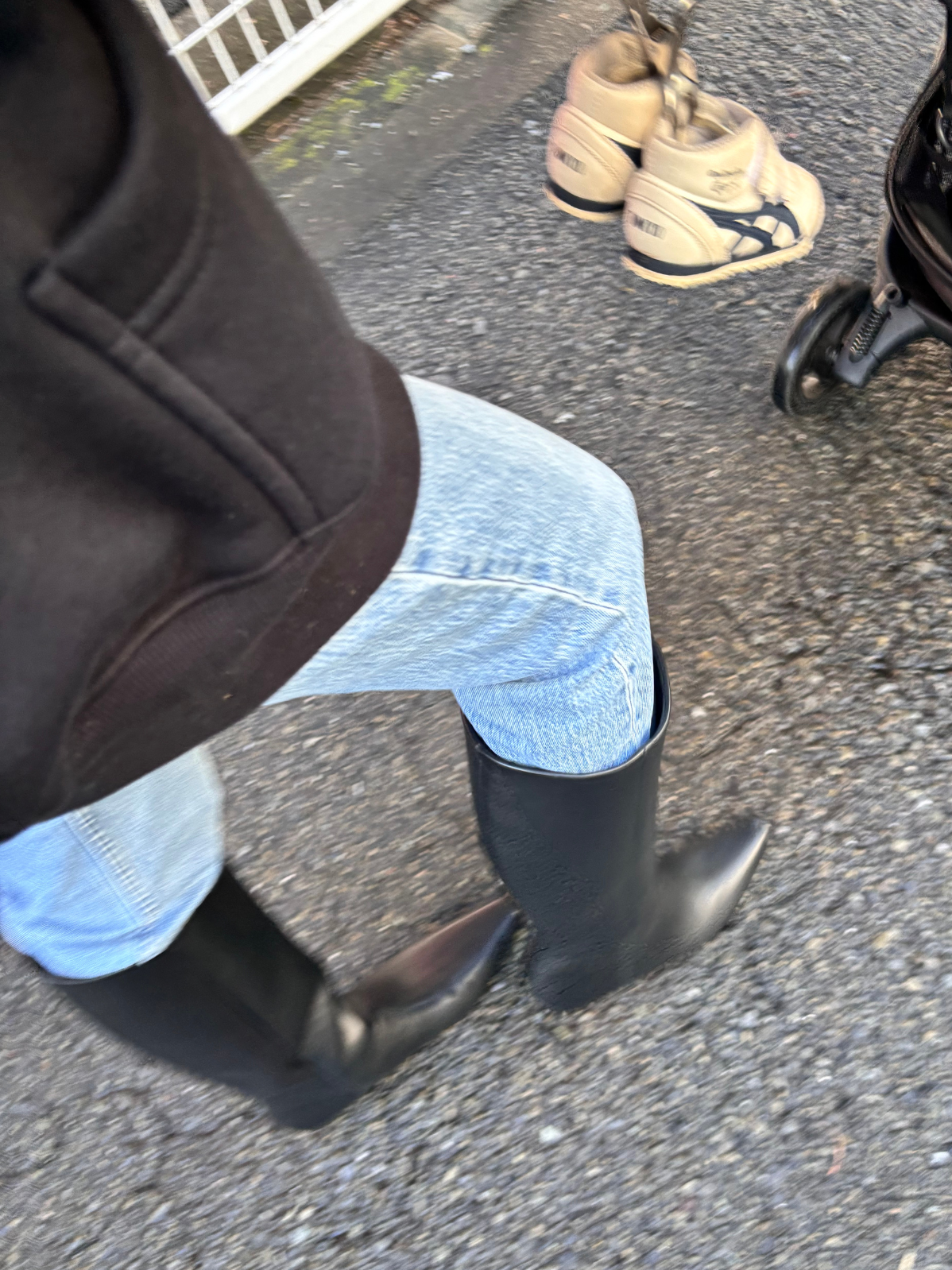 SQUARE TOE LONG BOOTS × ai05