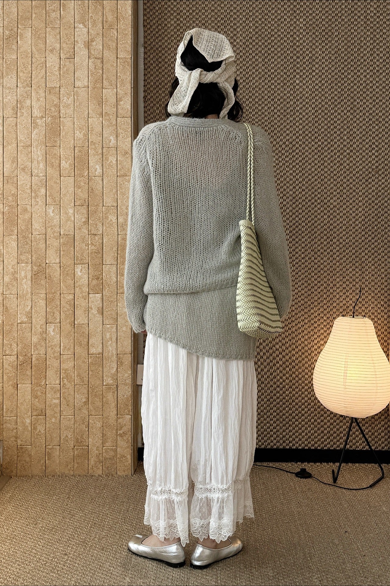 透かし編みニットアンサンブル 2273
