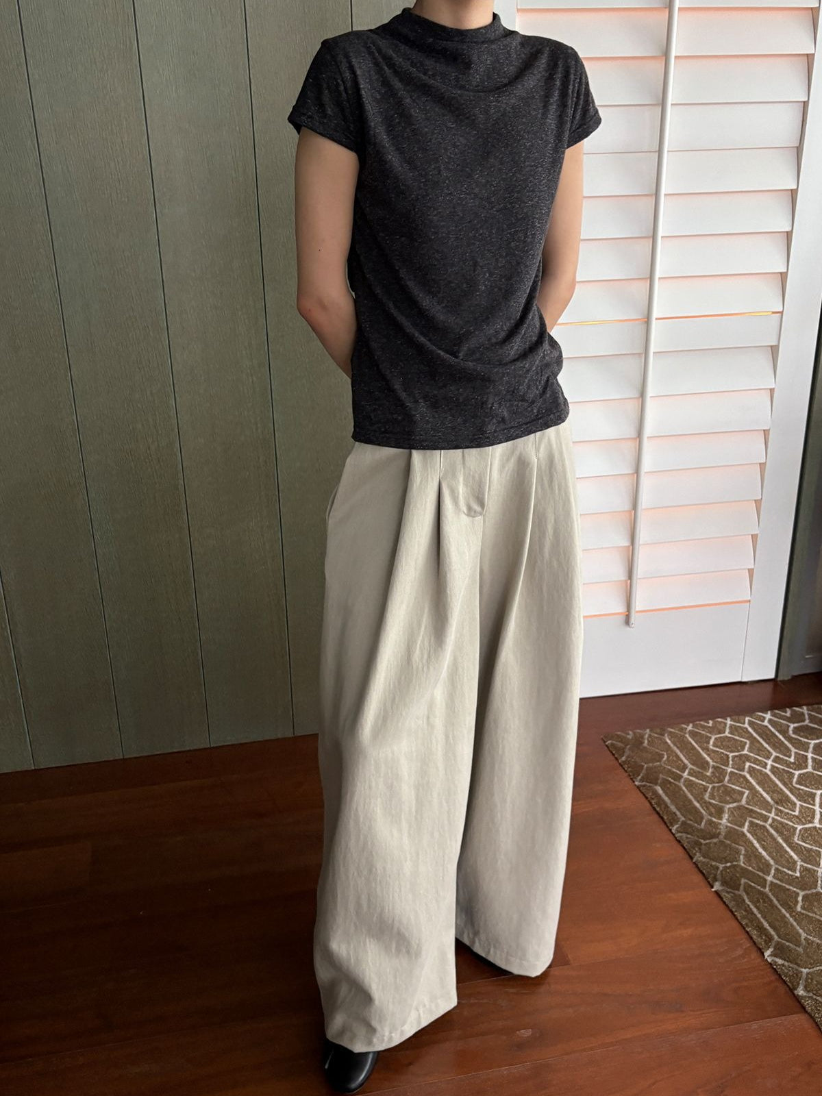 BELTED WIDE PANTS 2483