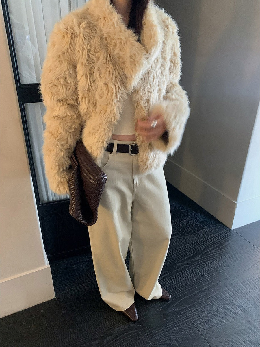 FLUFFY ECO FUR COAT 2501