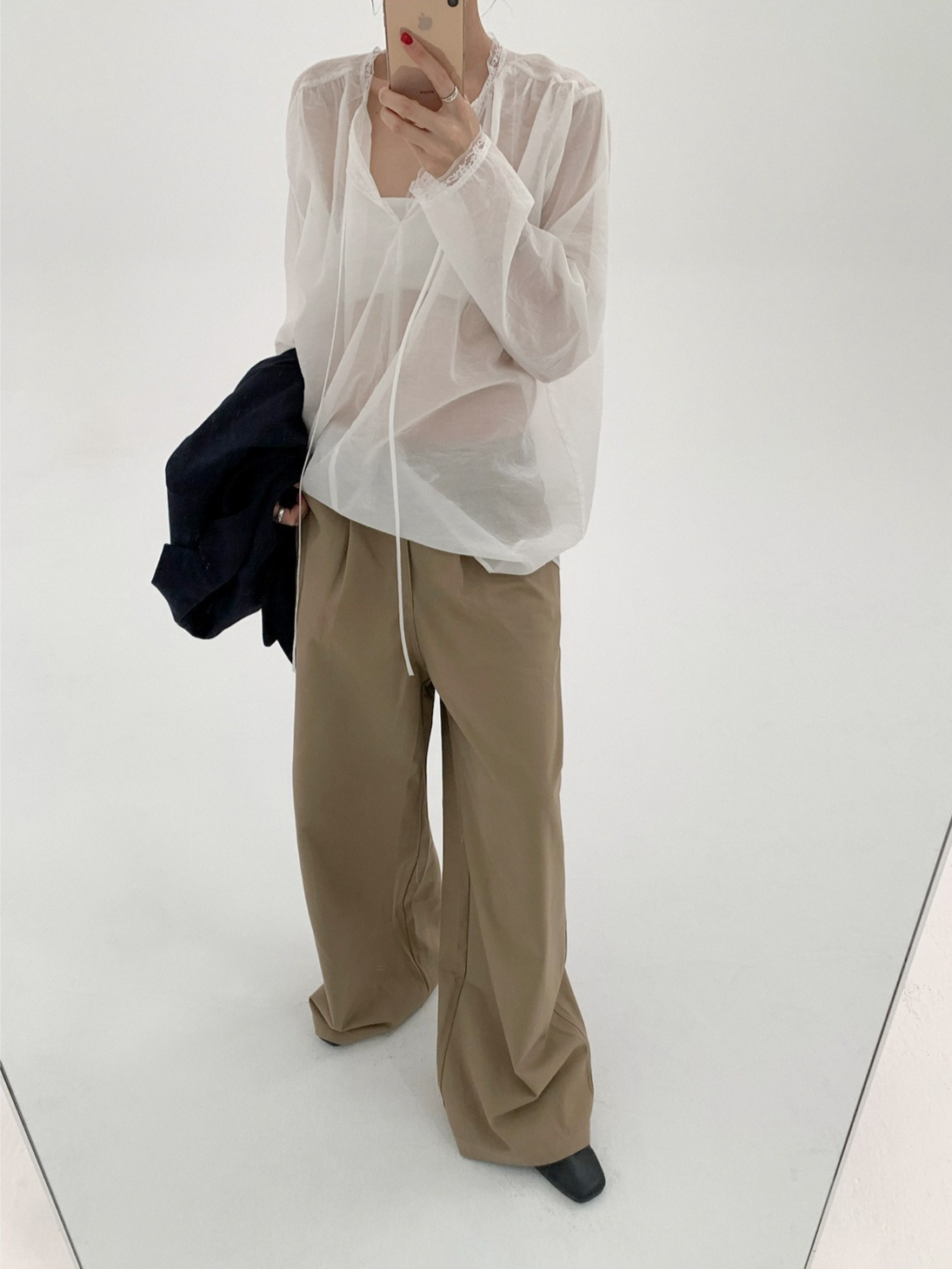 SHEER TIE-NECK BLOUSE 2131