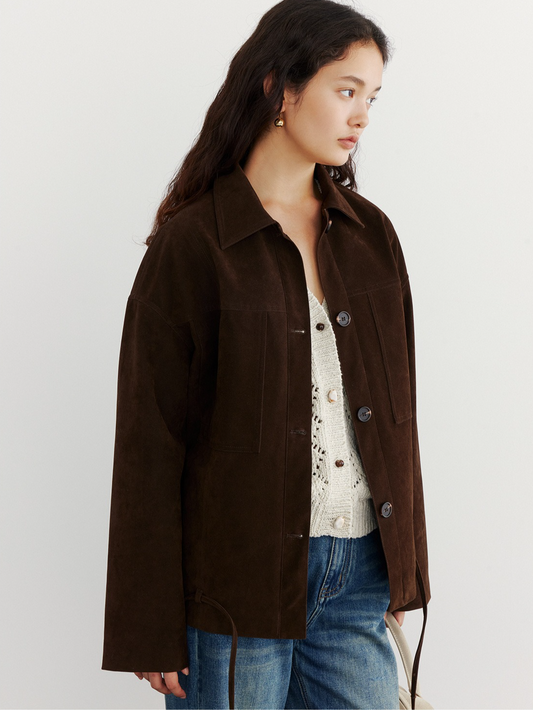 SUEDE HEM LOOP TIE JACKET 2132