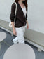 MOHAIR DEEP V-NECK KNIT 2465