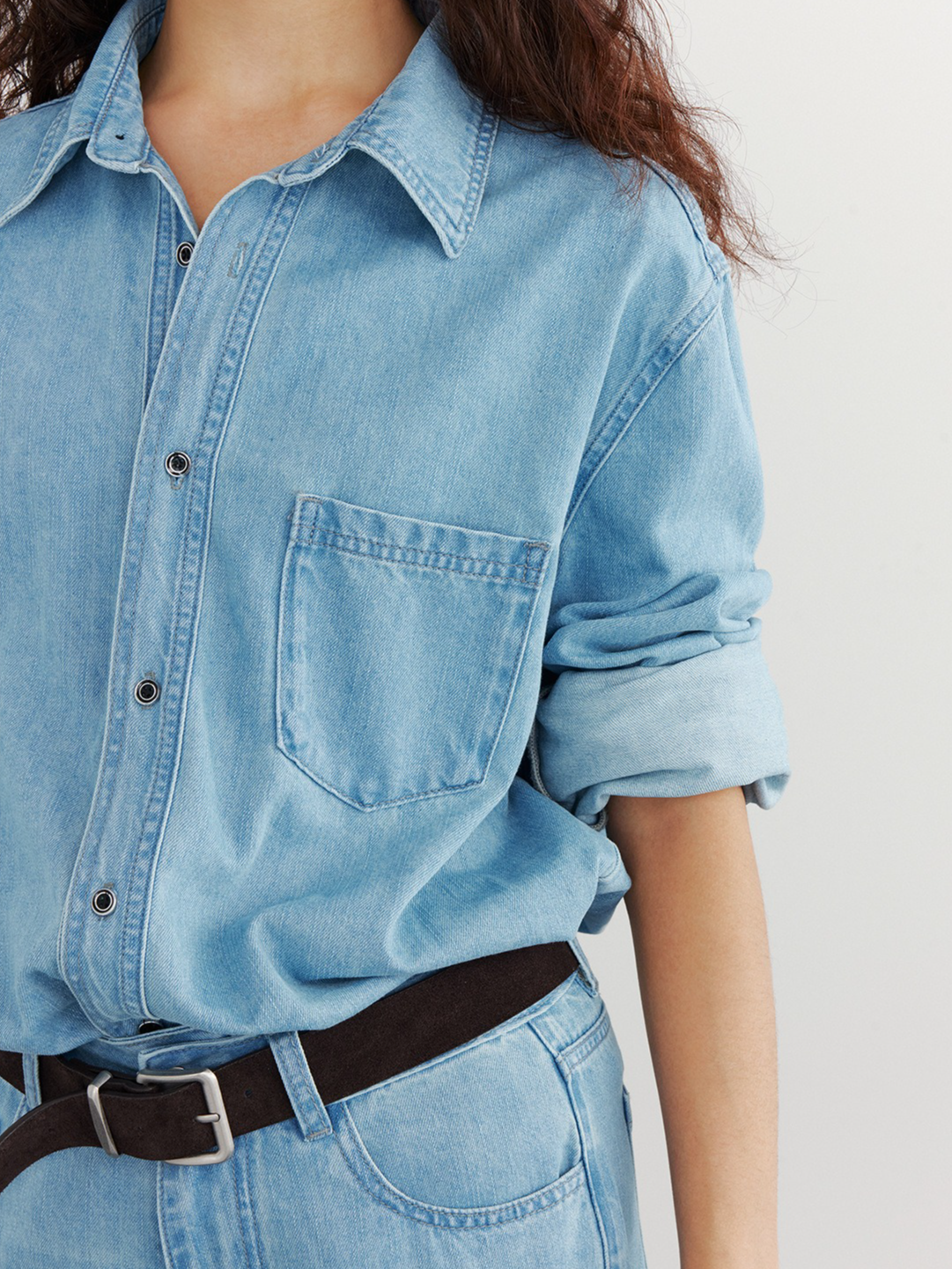 BASIC FIT DENIM SHIRT 2133
