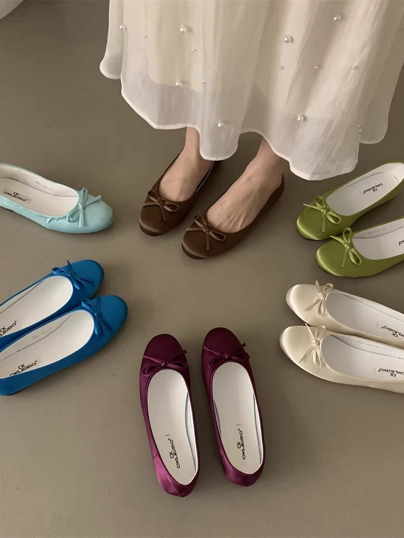 サテンバレエフラットシューズ 2326