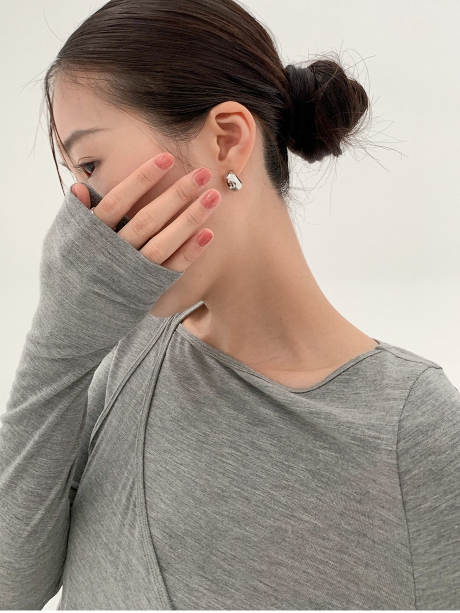 アシメトリードレープレイヤートップス 2202