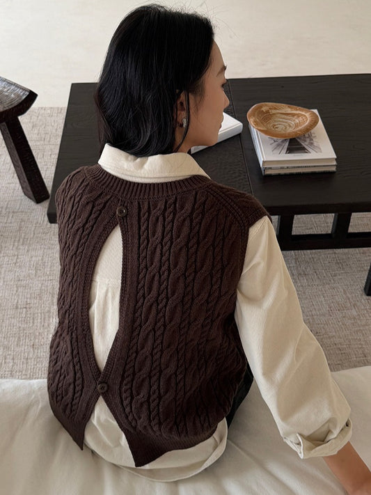 BACKLESS CABLE VEST 2516
