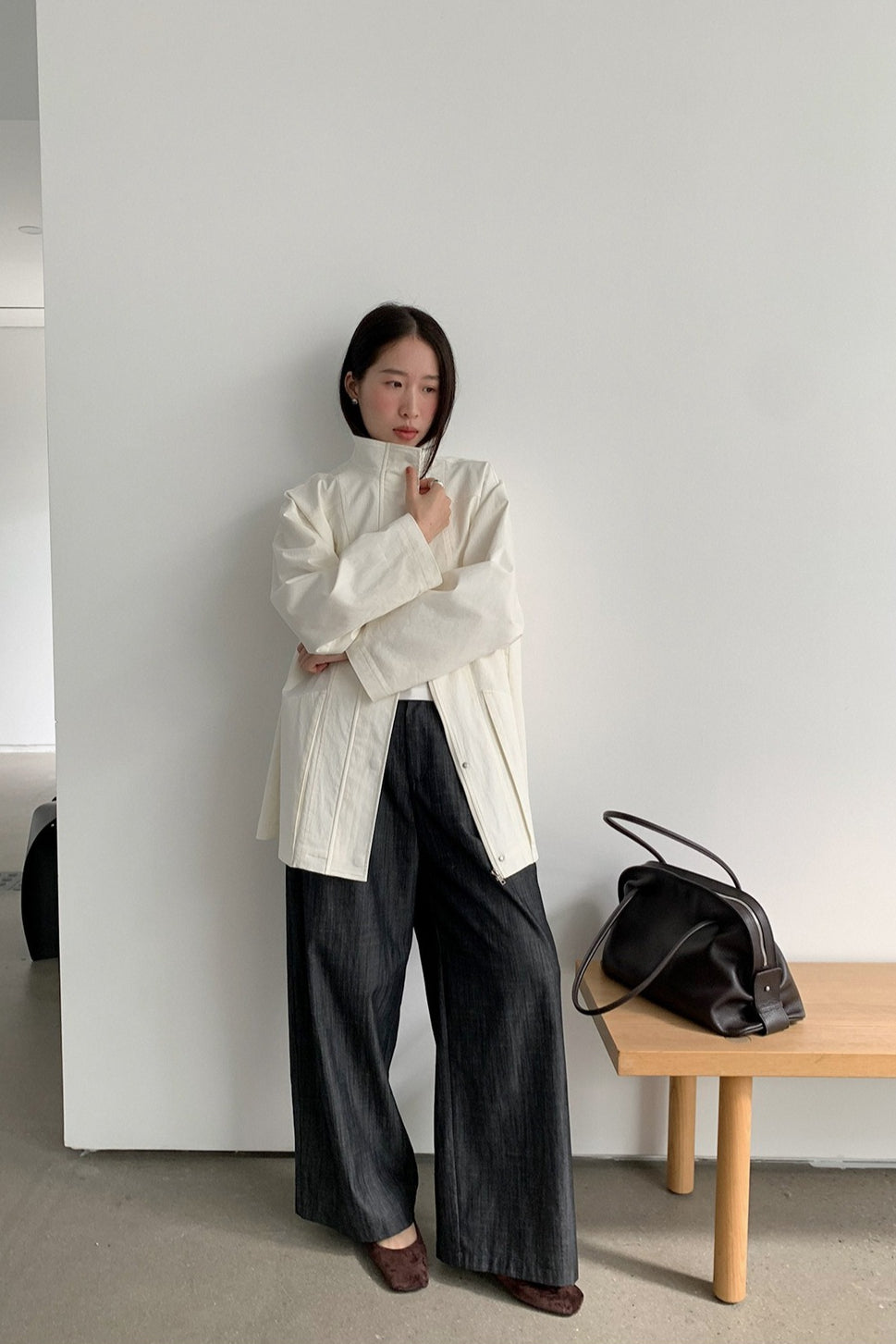OVERSIZED STAND COLLAR JACKET 2321