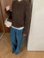 SHAGGY CREW KNIT 2499