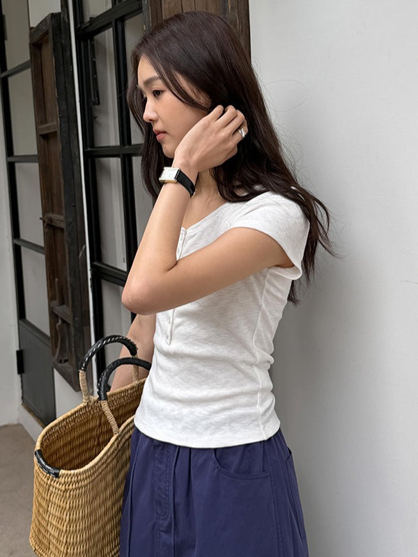ヘンリーネックショートTシャツ 2380