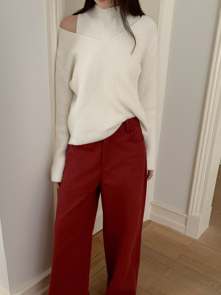 レイヤードプチハイネックニット 2210