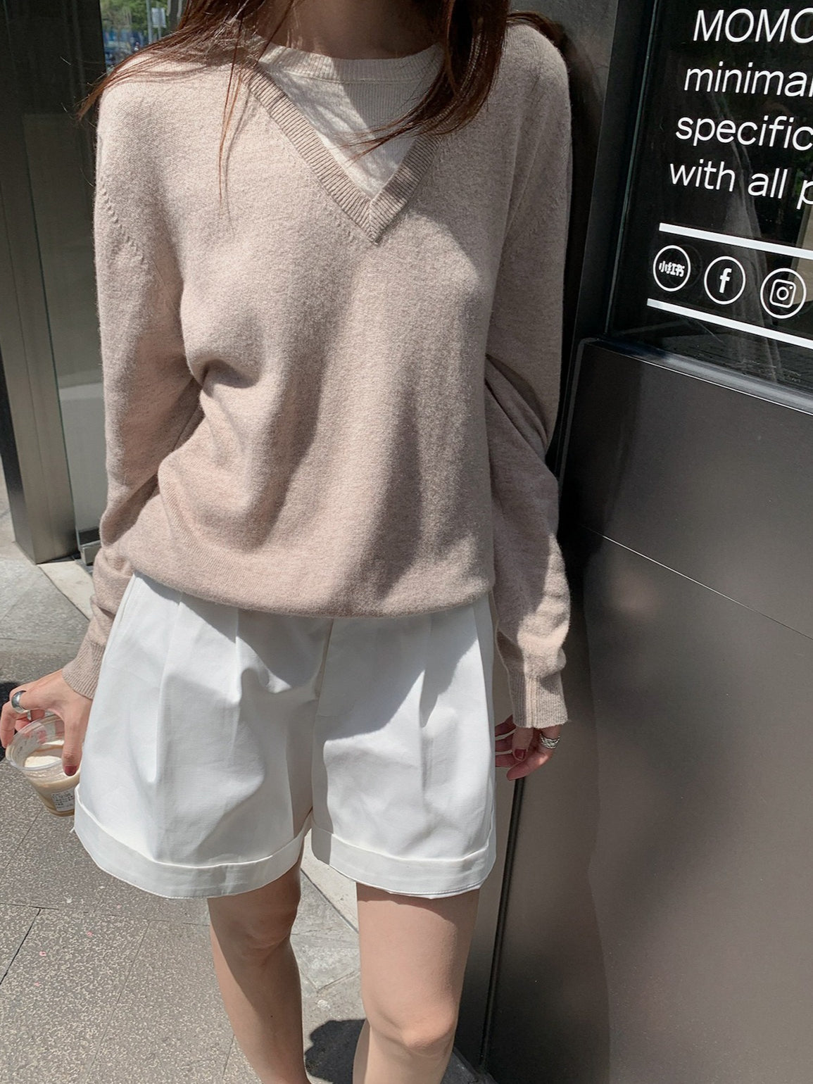 LAYERED-LOOK MINIMAL KNIT 2454